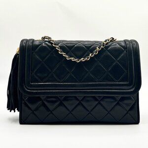 •SOLD•Chanel Vintage Quilted Tassel Flap Bag